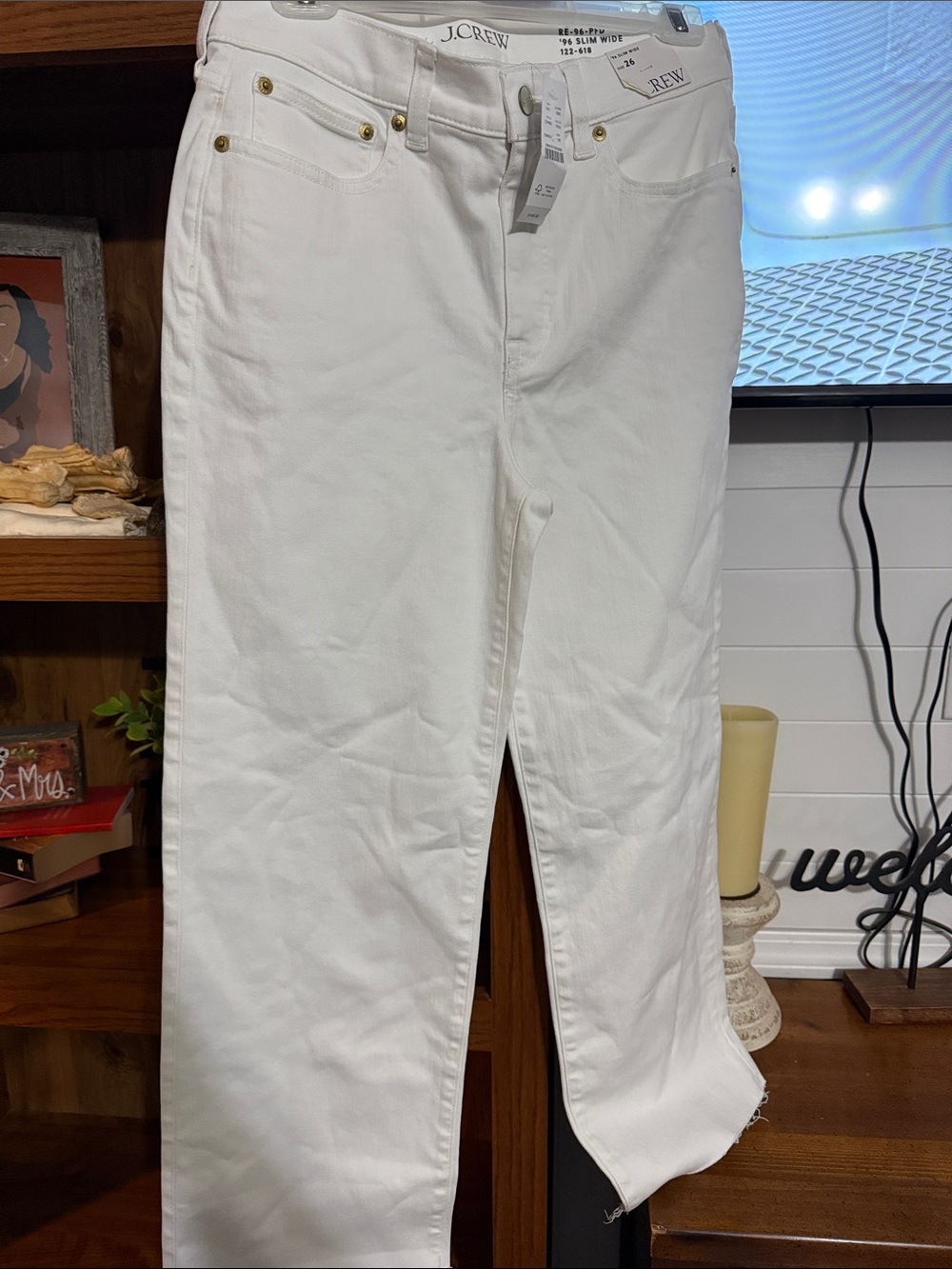 J. Crew White Straight-Leg Women's Jeans